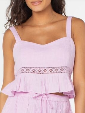 Roxy Island Time Cotton Crop Tank
